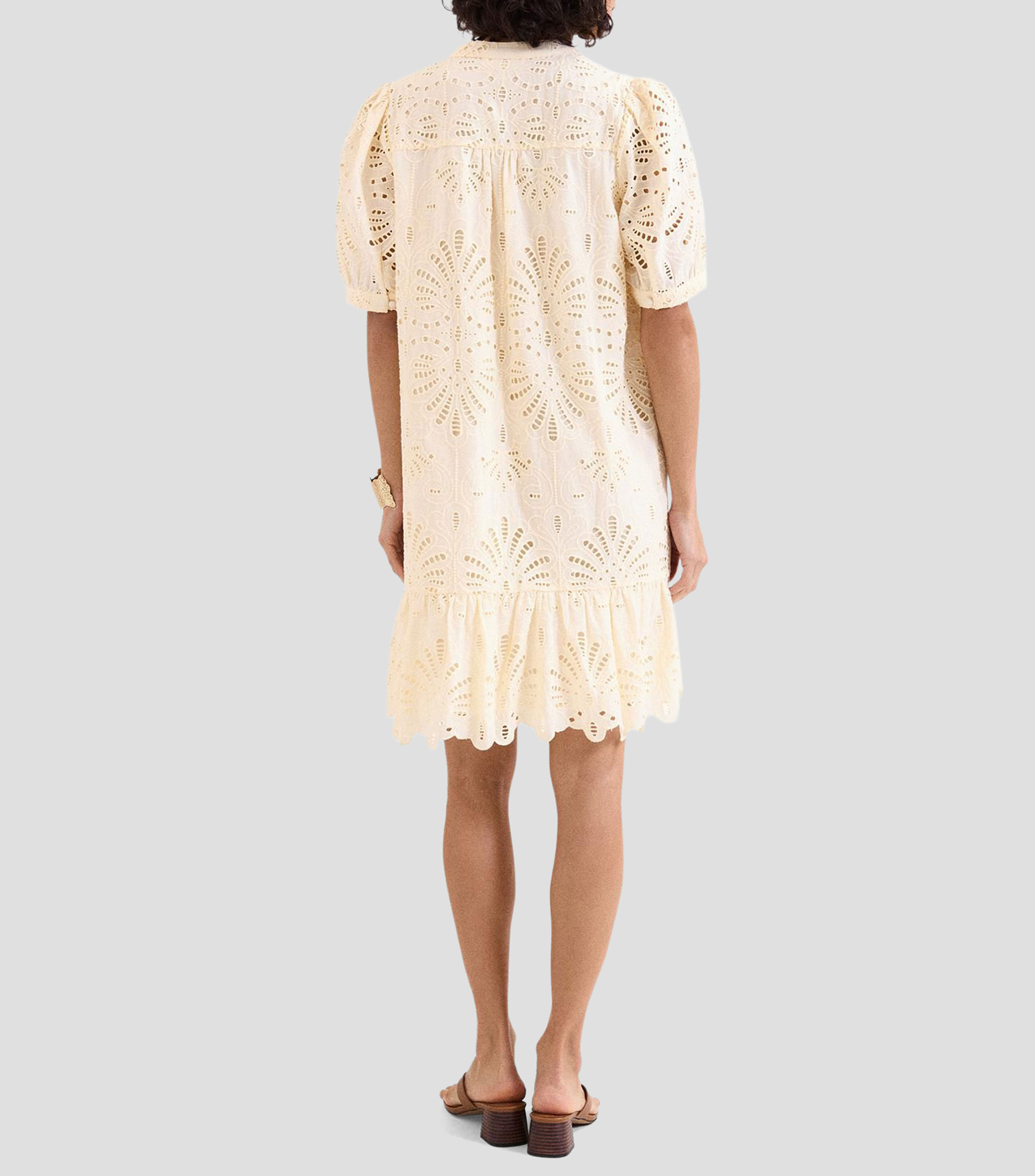 Vestido midi manga corta fantasía Mujer